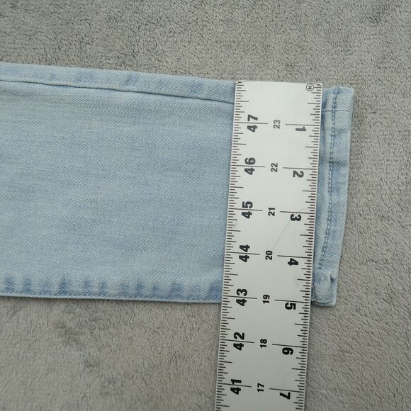 American Eagle Jeans Women's Size 4 Blue Low-Rise Skinny 29" Inseam Distressed - Picture 5 of 16